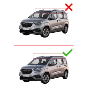Opel Combo (E) Life 2023 ve Sonrası ile uyumlu ACE-2 Ara Atkı Tavan Barı GRİ - Görsel 3