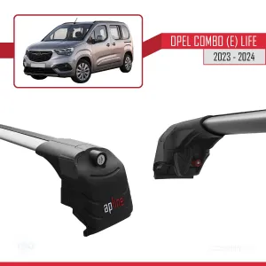 Opel Combo (E) Life 2023 ve Sonrası ile uyumlu ACE-2 Ara Atkı Tavan Barı GRİ - Görsel 5