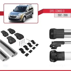 Opel Combo (D) 2012-2018 Arası ile uyumlu ACE-1 Ara Atkı Tavan Barı GRİ thumb 5