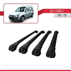 Opel Combo (C) 2001-2011 Arası ile uyumlu ACE-1 Ara Atkı Tavan Barı SİYAH 4 ADET BAR thumb 4