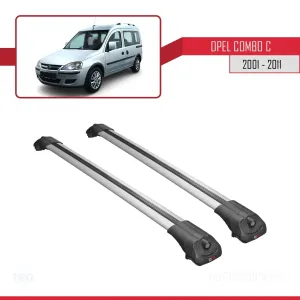 Opel Combo (C) 2001-2011 Arası ile uyumlu ACE-1 Ara Atkı Tavan Barı GRİ thumb 3