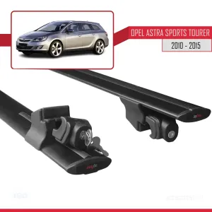 Opel Astra J SW / Estate 2010-2015 Arası ile uyumlu HOOK Model Anahtar Kilitli Ara Atkı Tavan Barı SİYAH - Görsel 5