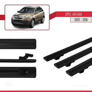 Opel Antara 2007-2016 Arası ile uyumlu Basic Model Ara Atkı Tavan Barı SİYAH 3 ADET thumb 3