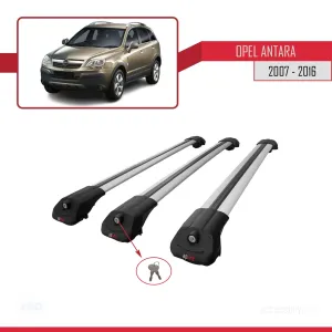 Opel Antara 2007-2016 Arası ile uyumlu ACE-1 Ara Atkı Tavan Barı GRİ 3 ADET BAR thumb 4