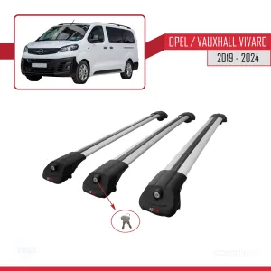 Opel / Vauxhall Vivaro 2019 ve Sonrası ile uyumlu ACE-1 Ara Atkı Tavan Barı GRİ 3 ADET BAR thumb 4