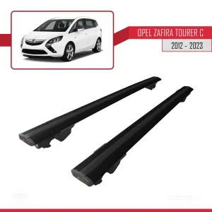 Opel - Vauxhall Zafira Tourer C 2012-2019 Arası ile Uyumlu HOOK Model Anahtar Kilitli Ara Atkı Tavan Barı SİYAH - Görsel 4
