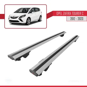 Opel - Vauxhall Zafira Tourer C 2012-2019 Arası ile Uyumlu HOOK Model Anahtar Kilitli Ara Atkı Tavan Barı GRİ - Görsel 4