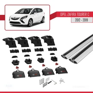 Opel - Vauxhall Zafira Tourer C 2012-2019 Arası ile uyumlu ACE-2 Ara Atkı Tavan Barı GRİ - Görsel 5