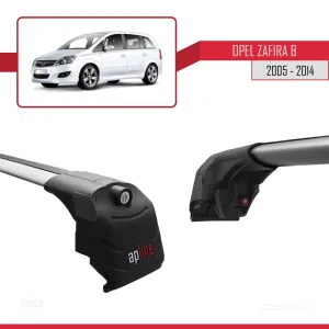 Opel - Vauxhall Zafira B 2005-2014 Arası ile uyumlu ACE-2 Ara Atkı Tavan Barı GRİ thumb 4