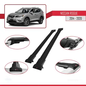 Nissan Rogue 2014-2020 Arası ile uyumlu FLY Model Ara Atkı Tavan Barı SİYAH thumb 5