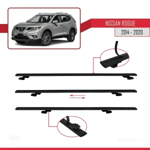 Nissan Rogue 2014-2020 Arası ile uyumlu Basic Model Ara Atkı Tavan Barı SİYAH 3 ADET thumb 5