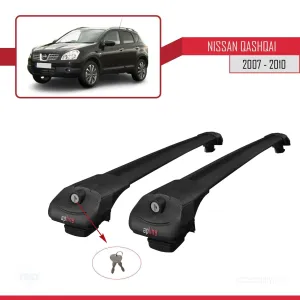 Nissan Qashqai 2007-2010 Arası ile uyumlu ACE-1 Ara Atkı Tavan Barı SİYAH thumb 4