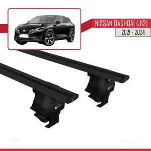 Nissan Qashqai (J12) 2021 ve Sonrası ile uyumlu ACE-4 Ara Atkı Tavan Barı SİYAH thumb 4