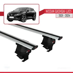 Nissan Qashqai (J12) 2021 ve Sonrası ile uyumlu ACE-4 Ara Atkı Tavan Barı GRİ thumb 2