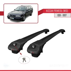 Nissan Primera (W10) 1991-1997 Arası ile uyumlu ACE-1 Ara Atkı Tavan Barı SİYAH thumb 4