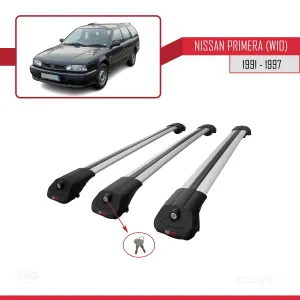 Nissan Primera (W10) 1991-1997 Arası ile uyumlu ACE-1 Ara Atkı Tavan Barı GRİ 3 ADET BAR thumb 4
