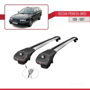 Nissan Primera (W10) 1991-1997 Arası ile uyumlu ACE-1 Ara Atkı Tavan Barı GRİ thumb 4