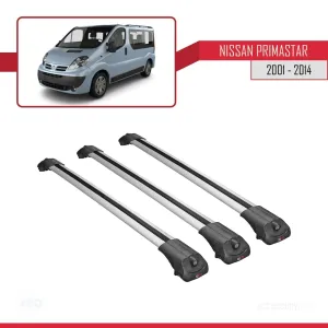 Nissan Primastar 2001-2014 Arası ile uyumlu ACE-1 Ara Atkı Tavan Barı GRİ 3 ADET BAR thumb 3