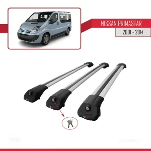Nissan Primastar 2001-2014 Arası ile uyumlu ACE-1 Ara Atkı Tavan Barı GRİ 3 ADET BAR thumb 4