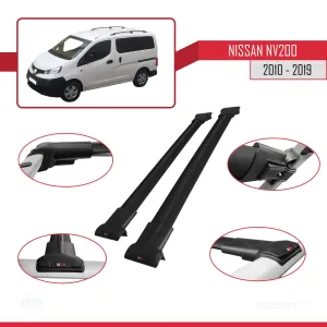 Nissan NV200 2010-2019 Arası ile uyumlu FLY Model Ara Atkı Tavan Barı SİYAH thumb 5