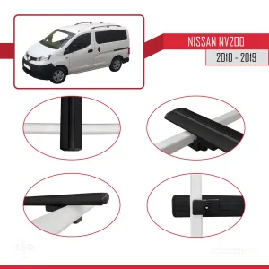 Nissan NV200 2010-2019 Arası ile uyumlu Basic Ara Atkı Tavan Barı SİYAH 3 ADET BAR thumb 4