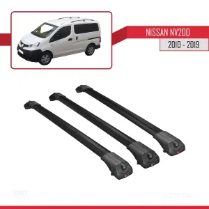 Nissan NV200 2010-2019 Arası ile uyumlu ACE-1 Ara Atkı Tavan Barı SİYAH 3 ADET BAR thumb 3