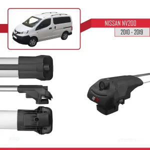 Nissan NV200 2010-2019 Arası ile uyumlu ACE-1 Ara Atkı Tavan Barı GRİ 4 ADET BAR thumb 5