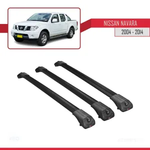 Nissan Navara 2004-2014 Arası ile uyumlu ACE-1 Ara Atkı Tavan Barı SİYAH 3 ADET BAR thumb 3