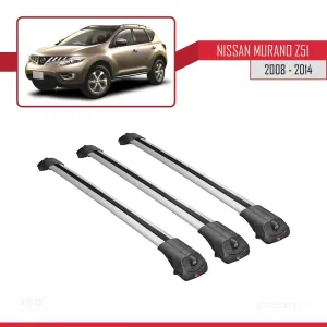 Nissan Murano (Z51) 2008-2014 Arası ile uyumlu ACE-1 Ara Atkı Tavan Barı GRİ 3 ADET BAR thumb 3