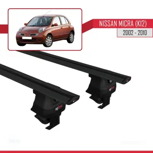 Nissan Micra / March (K12) 2002-2010 Arası ile uyumlu ACE-4 Ara Atkı Tavan Barı SİYAH thumb 4