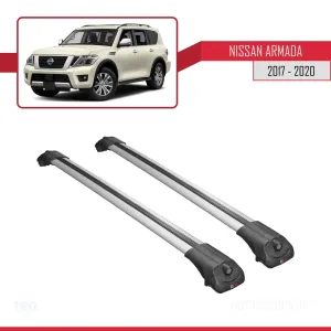 Nissan Armada Y62 2017-2020 Arası ile uyumlu ACE-1 Ara Atkı Tavan Barı GRİ thumb 3