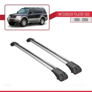 Mitsubishi Pajero (V60) 5 Kapı 1999-2006 Arası ile uyumlu ACE-1 Ara Atkı Tavan Barı GRİ thumb 3