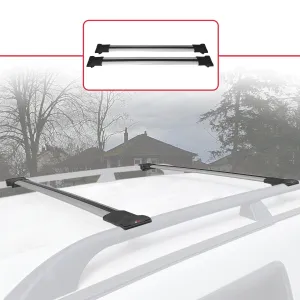 Mitsubishi Pajero (V60) 3 Kapı 1999-2006 Arası ile uyumlu FLY Model Ara Atkı Tavan Barı GRİ 3 ADET thumb 2