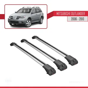 Mitsubishi Outlander 2006-2013 Arası ile uyumlu ACE-1 Ara Atkı Tavan Barı GRİ 3 ADET BAR - Görsel 3
