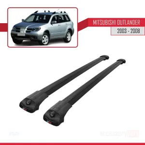 Mitsubishi Outlander 2003-2008 Arası ile uyumlu ACE-1 Ara Atkı Tavan Barı SİYAH thumb 3