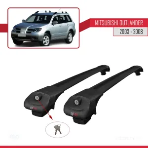 Mitsubishi Outlander 2003-2008 Arası ile uyumlu ACE-1 Ara Atkı Tavan Barı SİYAH thumb 4
