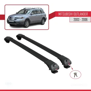 Mitsubishi Outlander 2003-2008 Arası ile uyumlu ACE-1 Ara Atkı Tavan Barı SİYAH thumb 4