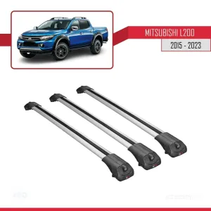 Mitsubishi L200 2015-2023 Arası ile uyumlu ACE-1 Ara Atkı Tavan Barı GRİ 3 ADET BAR thumb 3