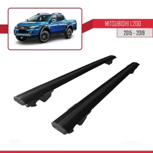 Mitsubishi L200 2015-2019 Arası ile uyumlu HOOK Model Anahtar Kilitli Ara Atkı Tavan Barı SİYAH thumb 4