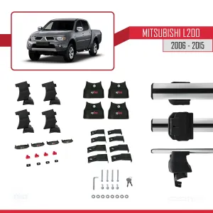 Mitsubishi L200 / Triton IV 2006-2015 Arası ile uyumlu ACE-4 Ara Atkı Tavan Barı GRİ thumb 4