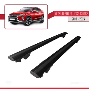 Mitsubishi Eclipse CROSS (GK) 2018 ve Sonrası ile uyumlu HOOK Model Anahtar Kilitli Ara Atkı Tavan Barı SİYAH - Görsel 4
