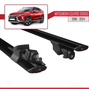 Mitsubishi Eclipse CROSS (GK) 2018 ve Sonrası ile uyumlu HOOK Model Anahtar Kilitli Ara Atkı Tavan Barı SİYAH - Görsel 5