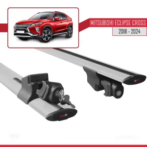 Mitsubishi Eclipse CROSS (GK) 2018 ve Sonrası ile uyumlu HOOK Model Anahtar Kilitli Ara Atkı Tavan Barı GRİ - Görsel 5