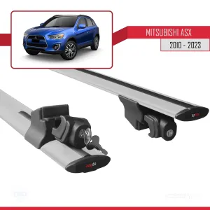 Mitsubishi ASX / RVR (MK3) 2010-2023 Arası ile uyumlu HOOK Model Anahtar Kilitli Ara Atkı Tavan Barı GRİ thumb 5