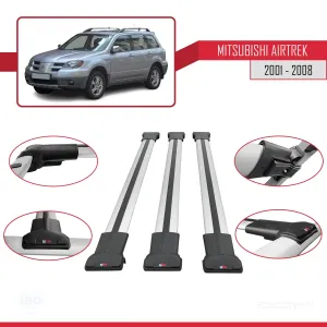 Mitsubishi Airtrek 2001-2008 Arası ile uyumlu FLY Model Ara Atkı Tavan Barı GRİ 3 ADET BAR thumb 5