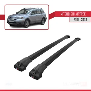 Mitsubishi Airtrek 2001-2008 Arası ile uyumlu ACE-1 Ara Atkı Tavan Barı SİYAH thumb 3