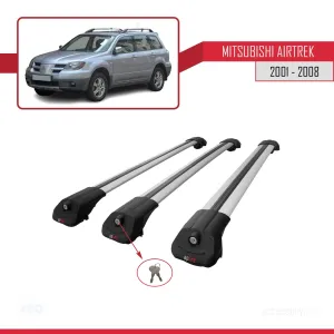 Mitsubishi Airtrek 2001-2008 Arası ile uyumlu ACE-1 Ara Atkı Tavan Barı GRİ 3 ADET BAR thumb 4
