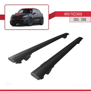 Mini Paceman 2013-2016 Arası ile uyumlu HOOK Model Anahtar Kilitli Ara Atkı Tavan Barı SİYAH thumb 4