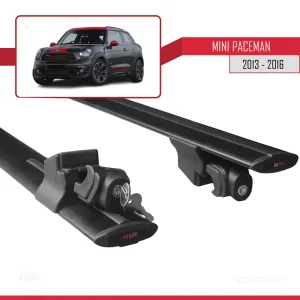 Mini Paceman 2013-2016 Arası ile uyumlu HOOK Model Anahtar Kilitli Ara Atkı Tavan Barı SİYAH thumb 5