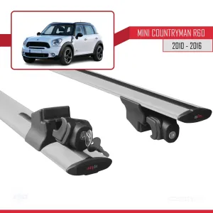 Mini Countryman R60 2010-2016 Arası ile uyumlu HOOK Model Anahtar Kilitli Ara Atkı Tavan Barı GRİ - Görsel 5